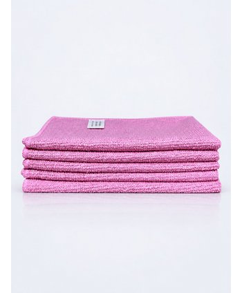 Pachet 5 lavete microfibră ULTRA 38×38 cm, 32 g – Rosu pentru Toalete și Zone de Deșeuri