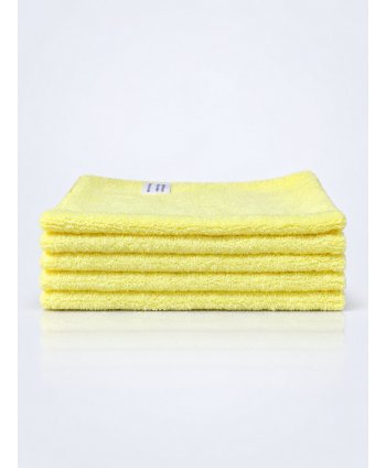Pachet 5 lavete microfibră ULTRA 38×38 cm, 32 g – Galben pentru Suprafețe din Băi