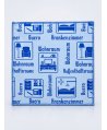 Laveta Microfibră ULTRA cu Pictograme 40×40 cm, 43 g Albastru pt Spații Administrative