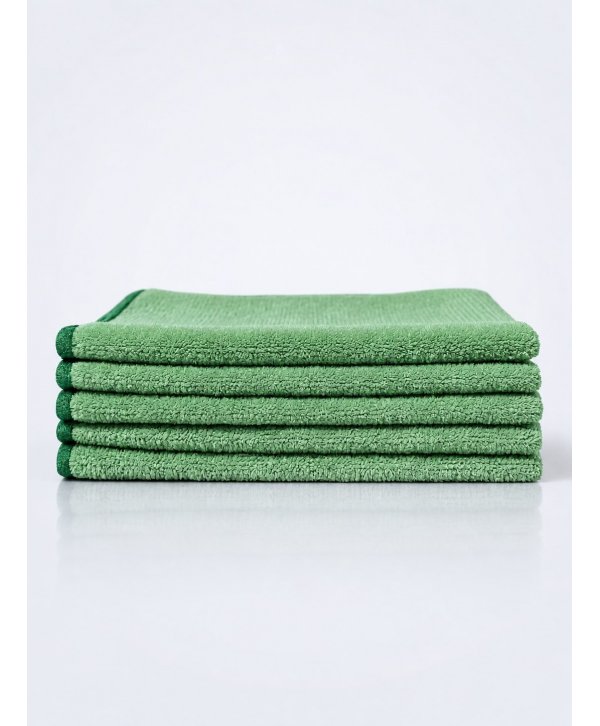 Pachet 5 lavete microfibră ULTRA 38×38 cm, 32 g – Verde pentru Bucătării și Zone Food