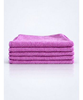Pachet 5 lavete microfibră ULTRA 40×40 cm, 42 g – Roșu pentru Toalete și Zone de Deșeuri