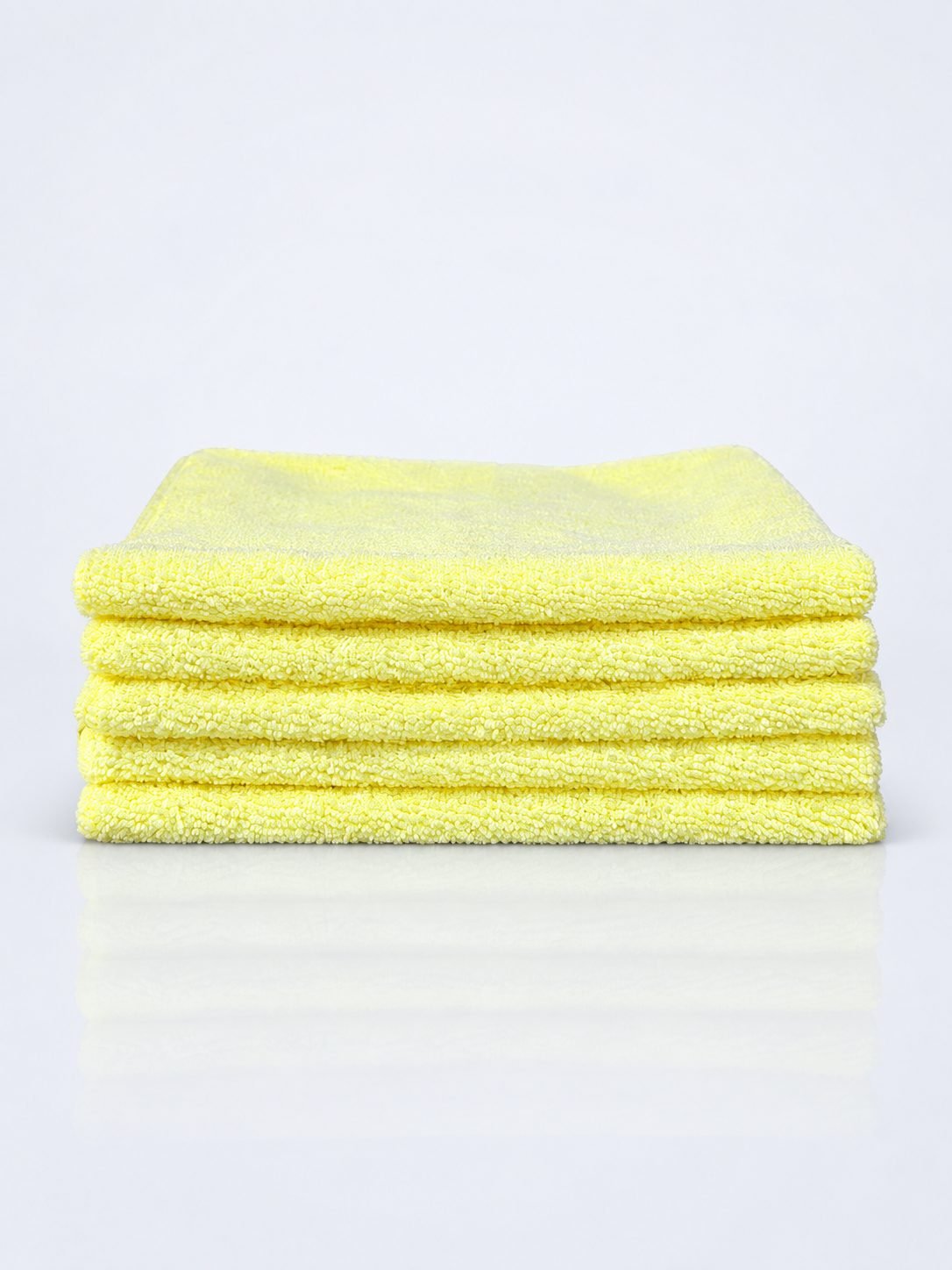 Pachet 5 lavete microfibră ULTRA 40×40 cm, 42 g – Galben pentru Suprafețe din Băi