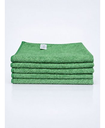 Pachet 5 lavete microfibră ULTRA 40×40 cm, 42 g – Verde pentru Bucătării și Zone Food
