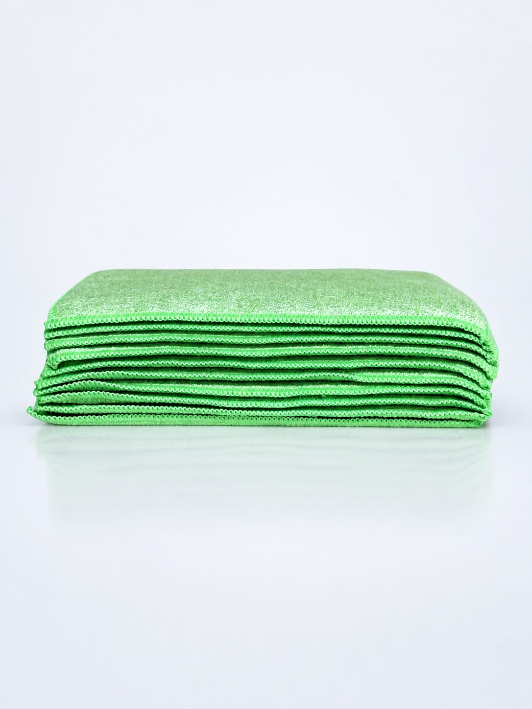Pachet 10 Lavete Microfibră SPONGE (Tip Burete) Putere Maximă de Absorbție, Verzi