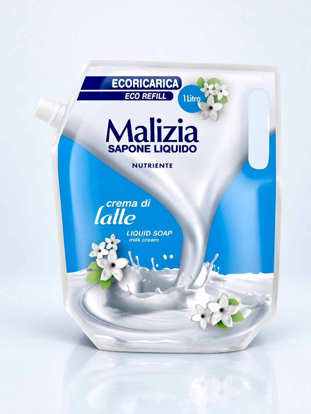 Săpun Lichid Malizia Crema di Latte 1L – Îngrijire Delicată pentru Pielea Sensibilă