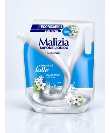Săpun Lichid Malizia Crema di Latte 1L – Îngrijire Delicată pentru Pielea Sensibilă