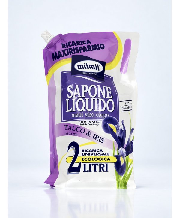 Săpun Lichid Talc și Iris MilMil 2L – Delicatețe și Hidratare pentru Pielea Sensibilă Săpun Lichid Talc și Iris MilMil 2L – Delicatețe și Hidratare pentru Pielea Sensibilă