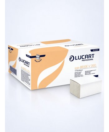 Prosoape de maini din hartie reciclata gri, 1 str, 5000 buc, 20 pach x 250 servetele, 21,5 x 25 cm, Lucart 863064