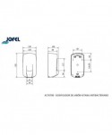  Dozatoare de sapun din ABS - Dozator de dezinfectant cu auto sterilizare Jofel Antibac - 900 ml - arli.ro