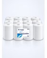 Prosoape de hartie tip rola, 2 straturi, 100% celuloza, albe, 59 metri, 255 portii, Lucart 861093, pachet 12 role