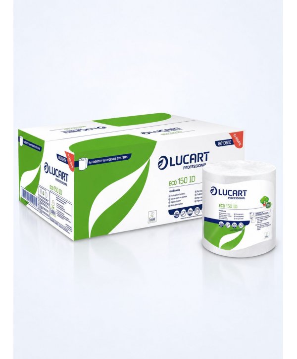 Prosoape de hartie rola Autocut, 2 straturi, hartie reciclata, 150 metri, consum redus 45%, Lucart 861061, pachet 6 role Prosoape de hartie rola Autocut, 2 straturi, hartie reciclata, 150 metri, consum redus 45%, Lucart 861061, pachet 6 role