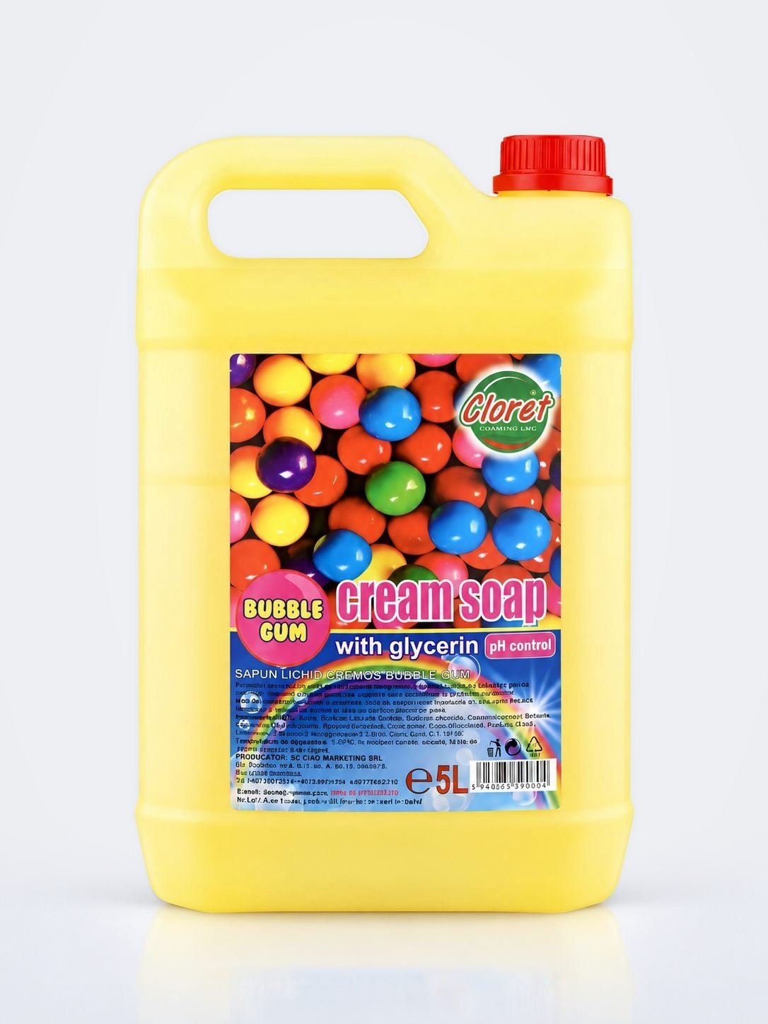 Săpun Lichid Bubble Gum – 5L | Curățare Delicată și Hidratare pentru Toate Tipurile de Piele