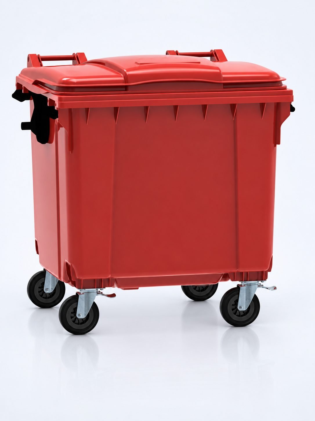 Container de Gunoi Roșu 1100L pentru Colectare Selectivă Deșeuri Organice – Fabricat în Germania de ESE®