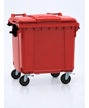 Container de Gunoi Roșu 1100L pentru Colectare Selectivă Deșeuri Organice – Fabricat în Germania de ESE®
