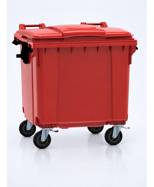 Container de Gunoi Roșu 1100L pentru Colectare Selectivă Deșeuri Organice – Fabricat în Germania de ESE® Container de Gunoi Roșu 1100L pentru Colectare Selectivă Deșeuri Organice – Fabricat în Germania de ESE®