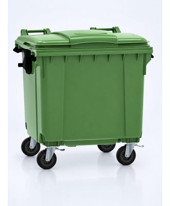 Container de Gunoi Verde 1100L pentru Colectare Selectivă Sticlă – Fabricat în Germania de ESE®