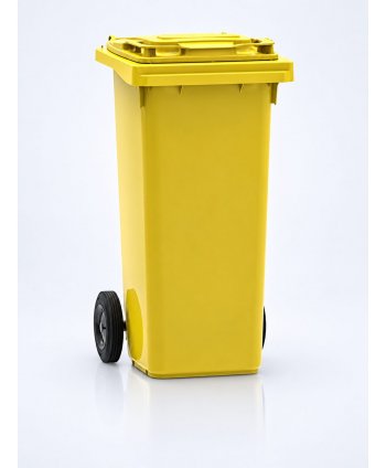 Pubelă Galbenă Colectare Selectivă 120L Fabricată în Germania de ESE®, Durabilitate Maximă și Protecție UV