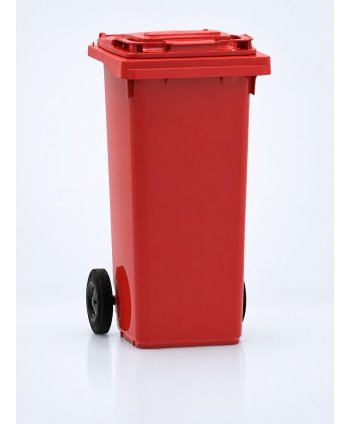 Pubelă Roșie Colectare Selectivă 120L Fabricată în Germania de ESE®, Rezistenta la Coroziune, UV, Intemperii